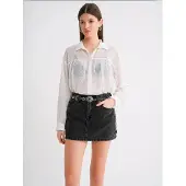 MixRay Gecombineerde Transparante Blouse