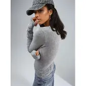 Busem Slim Fit Lange Mouwen Transparante Blouse