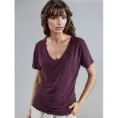 Busem V-hals Korte Mouwen Modal Blouse