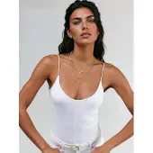 Busem Slim Fit Geribde V-hals Blouse