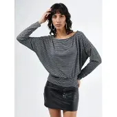 Busem Gestreepte Boot Hals Blouse