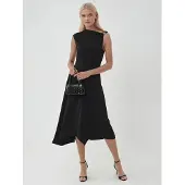 Busem Accessoire Gedetailleerde Asymmetrische Midi-jurk