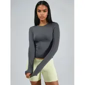 Busem Slim Fit Crew Neck Lange Mouw Blouse