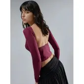 Busem Slim Fit Cropped Blouse met Achterdetail