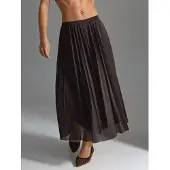 Busem Mid Waist Tulle Maxi Rok