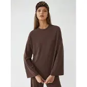 Busem Ontspannen Pasvorm Crew Neck Lange Mouwen Blouse