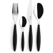 Guzzini Feeling bestekset Black, 24 delar
