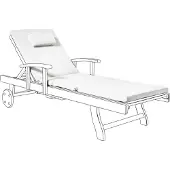 Beliani TOSCANA/JAVA/AMANTEA - Ligstoel kussen - Gebroken wit - Polyester