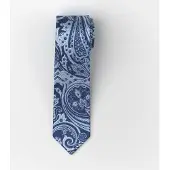 Olymp Stropdas blauw, Paisley