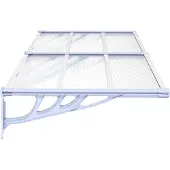 vidaXL Deurluifel 199x90 cm polycarbonaat grijs en transparant