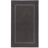Casilin Badmat 60x100cm Una - Waterabsorberende Badkamermat - Wasbaar en Sneldrogend - Voor Douche en Bad - 100% Katoen - Rechthoek - Donkergrijs