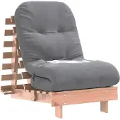 vidaXL Futon slaapbank met matras 60x206x11 cm massief douglashout