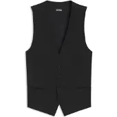 BOSS Slim-fit gilet van scheerwol met logodessin Maat 44