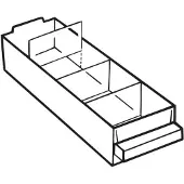 Raaco 250-01 - Lade type 250 - Onderverdeelbaar - Transparant