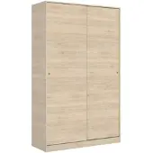 Dmora Alyson - Kledingkast 2 Deuren, 120x204h cm Bruin Eiken, Kledingstang