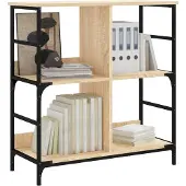 vidaXL Boekenrek 78,5x33x153 cm bewerkt hout sonoma eikenkleurig