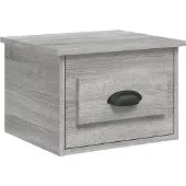 vidaXL Nachtkastjes 2 st wandgemonteerd 41,5x36x28 cm grijs sonoma