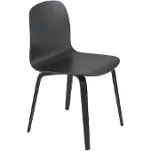 Muuto Visu Chair stoel houten onderstel zwart