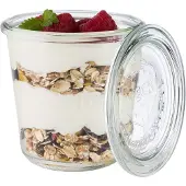 Aps Weck pot met deksel, lateivorm, 290 ml, set van 6, Inmaakpotje, Transparant