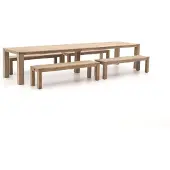 Rough furniture + 10% kassakorting | ROUGH-X 400cm picknickset 5-delig