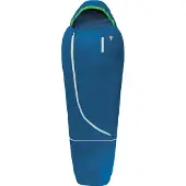 Grüezi Bag - Biopod Wolle Kids World Traveller - Kinderslaapzak bis 170 cm Körpergröße - 140-190 x 65 x 45 cm, blauw
