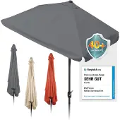 DS Produkte rechthoekige parasol | 230 x 140 x 253 cm | voor balkon en terras | past precies tegen muren | met praktische handslinger en zonwering UV-bescherming 40+ | biedt schaduw