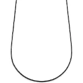 Lucleon Essentials | 2 mm Gunmetal Zwarte Ketting met Vierkante Venetiaanse Schakels