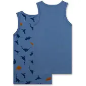 Sanetta Onderhemd navy / duifblauw / karamel
