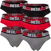 Diesel Slip grijs gemêleerd / cranberry / zwart / wit