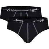 Sloggi Slip 'Blue Start' smoky blue / zwart / wit