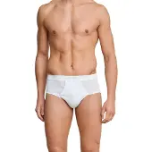Schiesser Slip 'Essentials' zwart / wit