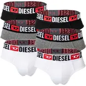 Diesel Slip grijs gemêleerd / rood / zwart / wit