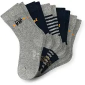 Schiesser Sokken 'Stars' marine / grijs / oranje
