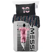 Licens MESSI 10 Beddengoed - Wit/Zwart/Roze