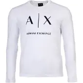 Armani Exchange Shirt zwart / wit