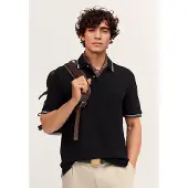 Bugatti Herren Polo Modern Fit van puur katoen