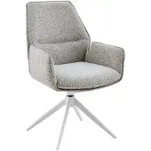 Starfurn Eetkamerstoel Hera - Beige Stof - Draaibaar - Incl. Armleuning - Set van 2