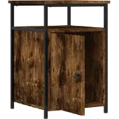 vidaXL Nachtkastje 40x42x60 cm bewerkt hout gerookt eikenkleurig