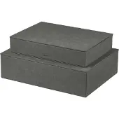 Blomus Opbergbox Sahla Pewter (Set van 2)