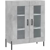 vidaXL Dressoir 69,5x34x90 cm bewerkt hout betongrijs