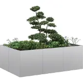 vidaXL Plantenbak 120x80x40 cm gegalvaniseerd staal