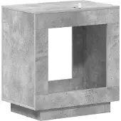 vidaXL Bijzettafel Betongrijs 60 x 40 x 65 cm Bewerkt hout