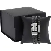 Steel & Barnett Armbanden Giftset - Duo Black Zwart heren
