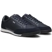 BOSS Sneakers met suède afwerking en geribbelde zool Maat 42
