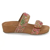 Lazamani Slippers Dames Multi Leer Maat 41
