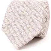 Tresanti | GUERALDO | Silk tie with a rough check pattern | Beige