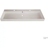 SaniGoods Kolo wastafel 140cm met 2 kraangaten glans wit