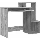 vidaXL Bureau Grijs Sonoma 106 x 41 x 88.5 cm Bewerkt hout