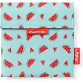 Roll'Eat Snack'n'Go Watermeloen - Herbruikbaar Boterhamzakje en Snackverpakking - Sluiting met klittenband - BPA-vrij - Waterdichte binnenlaag - Wasbaar tot 60°C