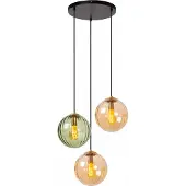 Lucide MONSARAZ - Hanglamp - Ø 35 cm - 3xE27 - Groen